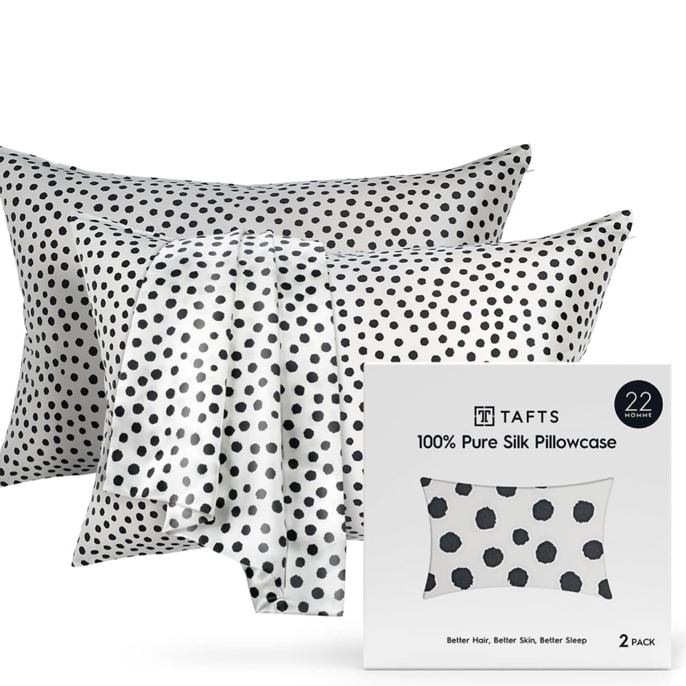 NEW - 2 Taft’s Silk Pillow Cases - Envelope Closure, Cooling, Natural, Organic